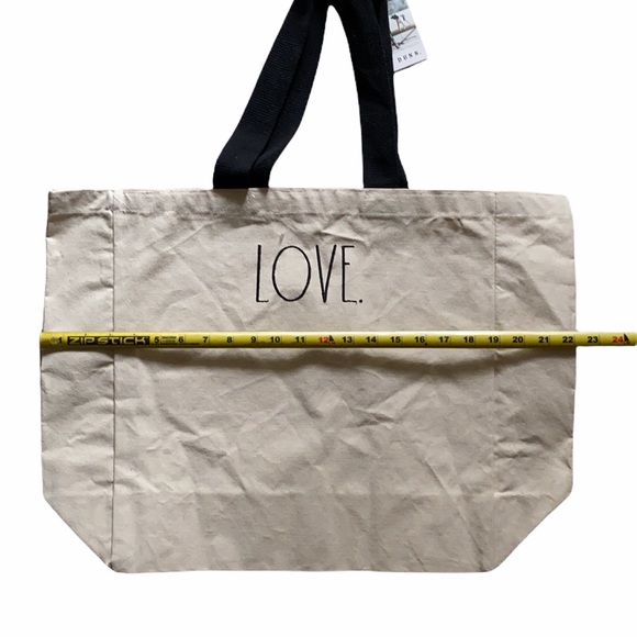 NEW Rae Dunn canvas love tote bag - Picture 4 of 6